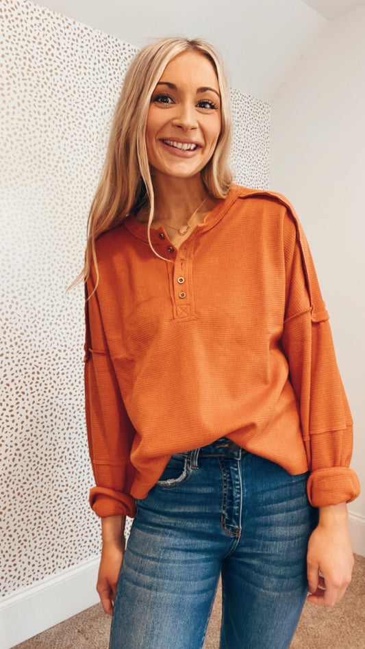Fall is Calling Waffle Knit Top