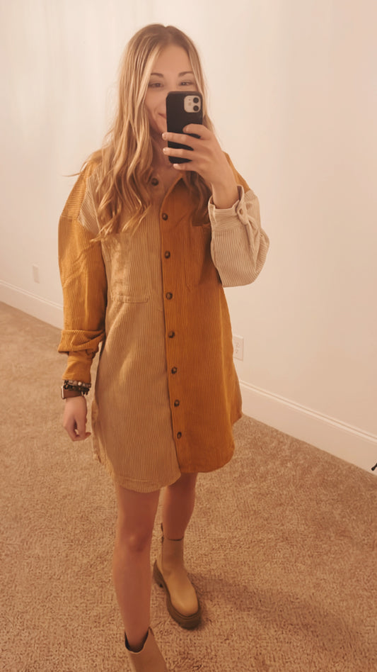 Can't Resist Corduroy Dress