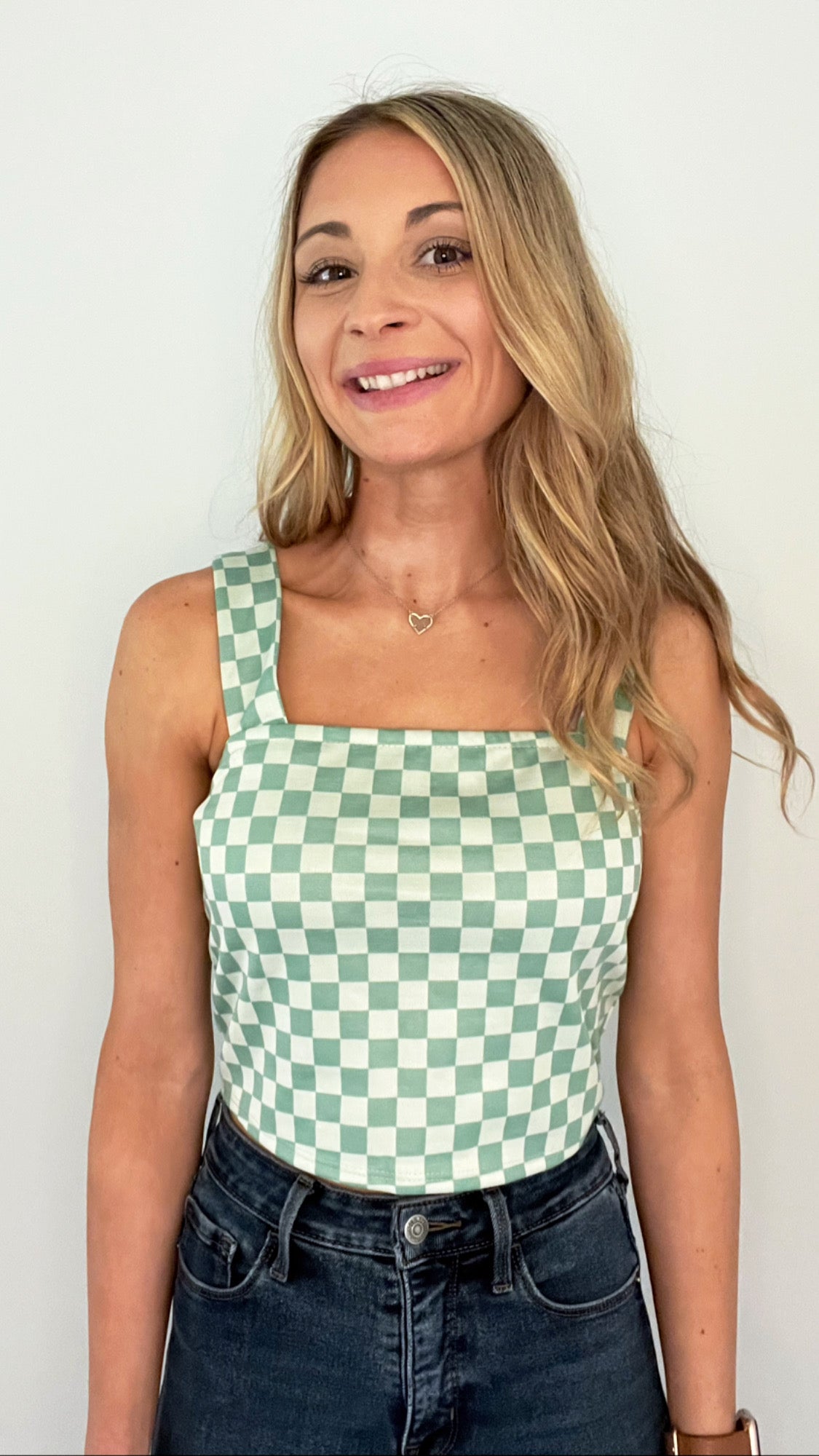 Ready for Anything Gingham Tank